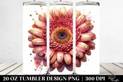 Detailed Golden Gerbera Tumbler Product Image 2