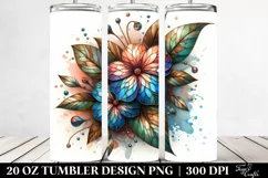 Wooden Small Stained Impatiens | 20 Oz Tumbler Product Image 2