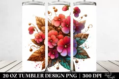Wooden Small Stained Impatiens | 20 Oz Tumbler Product Image 2