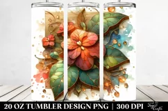 Wooden Small Stained Impatiens | 20 Oz Tumbler Product Image 2