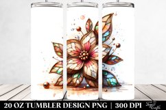 Wooden Small Stained Impatiens | 20 Oz Tumbler Product Image 2