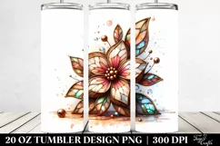 Wooden Small Stained Impatiens | 20 Oz Tumbler Product Image 2