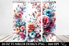 Colorful Baby Carnation Wreath | 20 Oz Tumbler Product Image 2