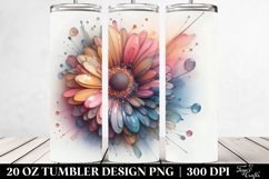 Pastel Shiny Gerbera Clipart 20 Oz Tumbler Product Image 2
