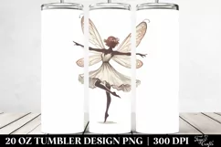 Retro Dancing Fairy Clipart, Transparent 20 Oz Tumbler Product Image 2