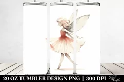 Retro Dancing Fairy Clipart, Transparent 20 Oz Tumbler Product Image 2