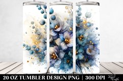 Abstract Shiny Delphinium | 20 Oz Tumbler Product Image 2
