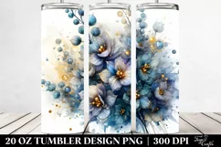 Abstract Shiny Delphinium | 20 Oz Tumbler Product Image 2