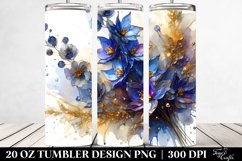 Abstract Shiny Delphinium | 20 Oz Tumbler Product Image 2