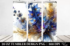 Abstract Shiny Delphinium | 20 Oz Tumbler Product Image 2