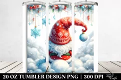 Vibrant Christmas Gnomes, Digital Painting | 20 oz Tumbler Product Image 2