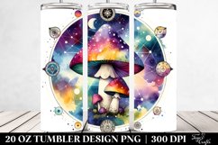 Vibrant Magical Celestial Mushroom Clipart 20 Oz Tumbler Product Image 2