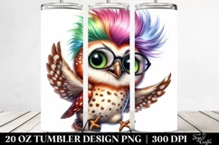 Vibrant Cute Baby Owl,20 oz Tumbler Product Image 2