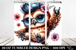 Vibrant Cute Baby Owl,20 oz Tumbler Product Image 2