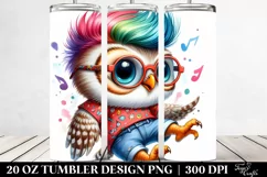 Vibrant Cute Baby Owl,20 oz Tumbler Product Image 2