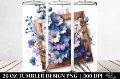 Watercolor Stained Delphinium | 20 Oz Tumbler Product Image 2