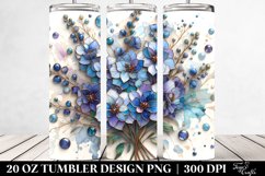 Watercolor Stained Delphinium | 20 Oz Tumbler Product Image 2
