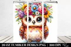 Cute Cartoon-Style Owl,20 oz Tumbler Product Image 2