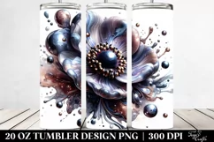 Glossy Anemone Marble Splash | 20 Oz Tumbler Product Image 2