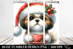 Enthusiastic Shih Tzu with Tea Cup, 20 Oz Tumbler Product Image 2