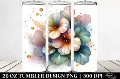 Glossy Nasturtium Art, Transparent 20 Oz Tumbler Product Image 2