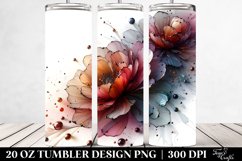 Abstract Glossy Peonies | 20 Oz Tumbler Product Image 2