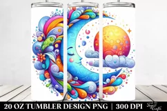 Colorful Whimsical Moon | 20 Oz Tumbler Product Image 2