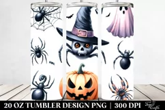 Watercolor Halloween Spider Tumbler Product Image 2