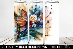 Abstract Wooden Orchid | 20 Oz Tumbler Product Image 2