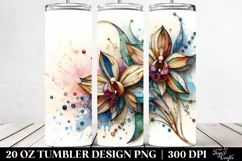 Abstract Wooden Orchid | 20 Oz Tumbler Product Image 2