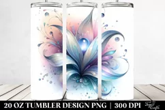 Abstract Shiny Snowdrop, Transparent 20 Oz Tumbler Product Image 2