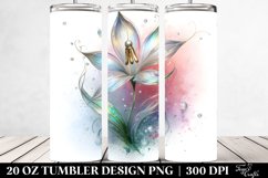 Abstract Shiny Snowdrop, Transparent 20 Oz Tumbler Product Image 2