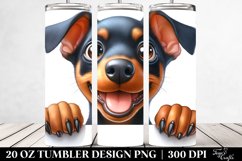 Crazy Baby Doberman Design | 20 Oz Tumbler Product Image 2