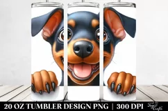 Crazy Baby Doberman Design | 20 Oz Tumbler Product Image 2