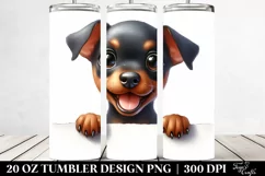 Colorful Funny Doberman Pinscher | 20 oz Tumbler Product Image 2