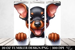 Crazy Baby Doberman Design | 20 Oz Tumbler Product Image 2