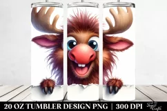 Colorful Funny Moose | 20 oz Tumbler Product Image 2
