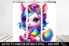 Vibrant Cute Baby Unicorn Dressed | 20 oz Tumbler Product Image 2