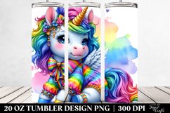 Vibrant Cute Baby Unicorn Dressed | 20 oz Tumbler Product Image 2