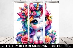 Vibrant Cute Baby Unicorn Dressed | 20 oz Tumbler Product Image 2