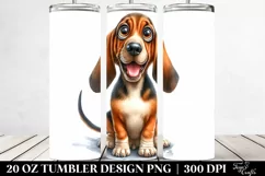 Colorful Funny Bloodhound | 20 oz Tumbler Product Image 2