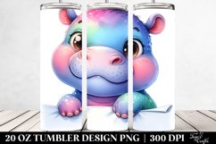 Colorful Cute Baby Hippo | 20 oz Tumbler Product Image 2