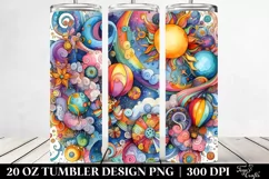 Colorful Whimsical Drawing | 20 oz Tumbler Product Image 2