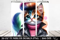 Cute Baby Cat Model Pose | 20 oz Tumbler Product Image 2