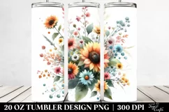 Colorful Sunflower, 20 Oz Tumbler Product Image 2