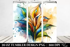 Abstract Wooden Calla Lily | 20 Oz Tumbler Product Image 2