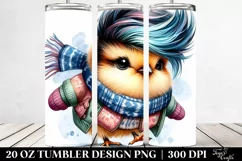 Running Cute Baby Bird, Transparent 20 Oz Tumbler Product Image 2