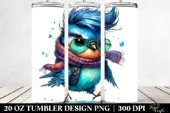 Running Cute Baby Bird, Transparent 20 Oz Tumbler Product Image 2