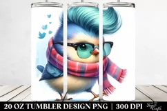 Running Cute Baby Bird, Transparent 20 Oz Tumbler Product Image 2