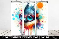 Artistic Bird Sunglasses. 20 oz Tumbler Design Product Image 2
